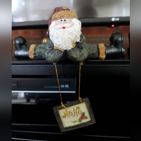 Christmas Decor Santa And Snowman Hanging Shelf Sitter Figurines CMI/HENTON Set - Picture 2 of 9